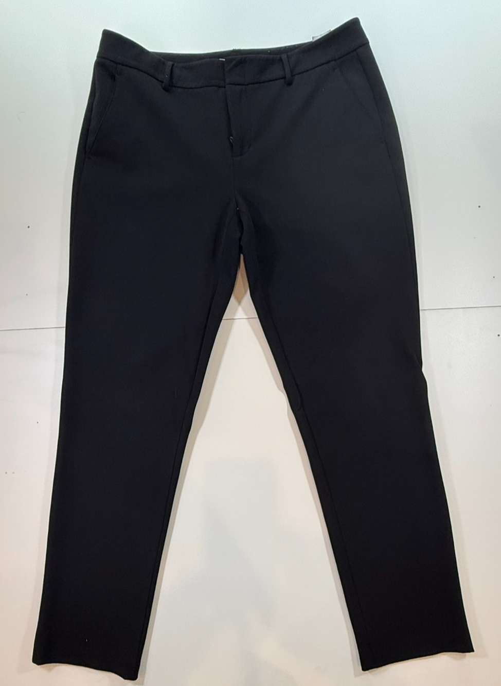 VINCE BLACK COTTON FLAT FRONT PANT SZ 8